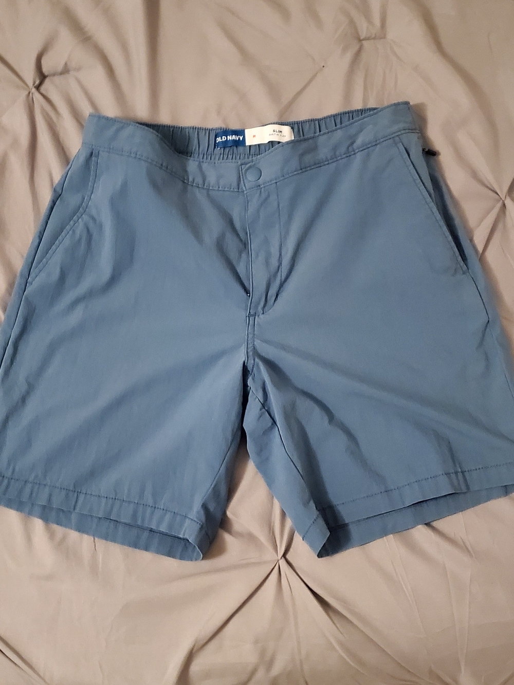 Old Navy Men’s Slate Blue Flat Front Shorts 7 Inseam,  Color - NightFall